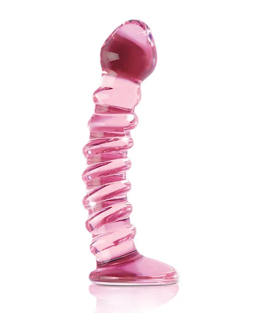 Pipedream Dildos Icicles No28 HandBlown Ribbed Glass Dildo