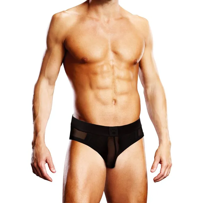Prowler Mesh Open Back Brief Black Prowler Anal