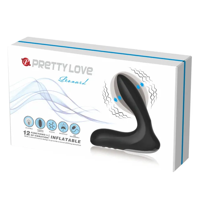Anal Pretty Love Anal Stimulator Inflatable Rechargeable Black Pretty Love