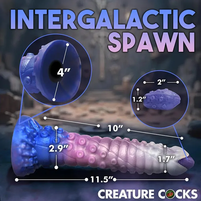 Female Sex Toys Creature Cocks Creature Cocks TentaQueen Ovipositor Silicone Dildo with Eggs