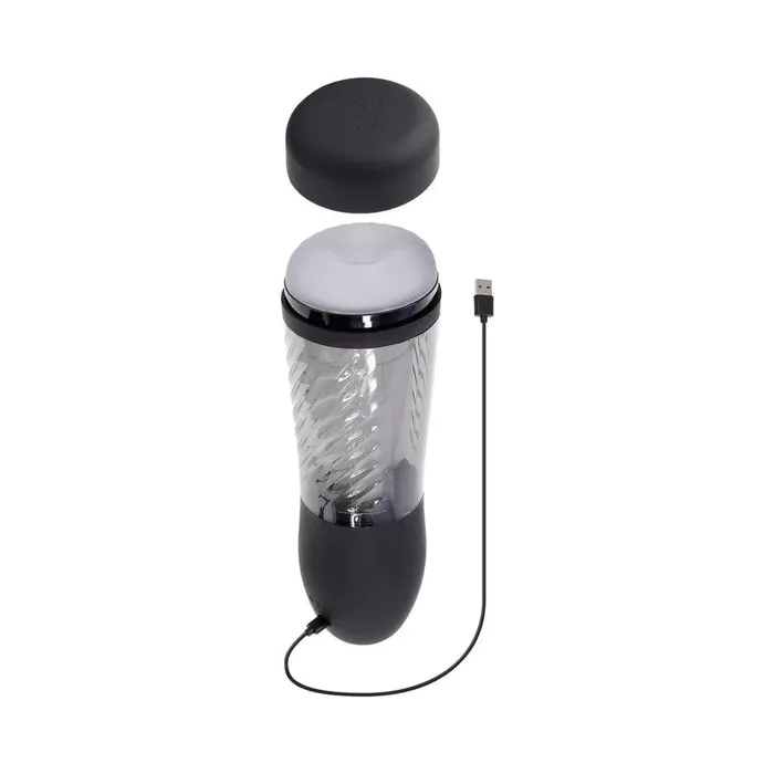 Playboy Whirlwind Rechargeable Thrusting and Spinning Stroker Playboy Male Sex Toys
