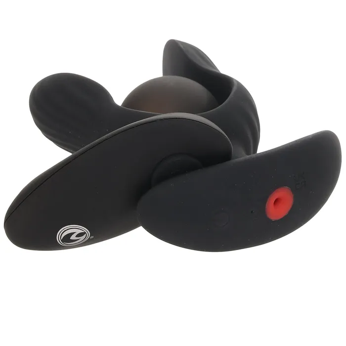 XR Brands Male Sex Toys Master Series Dark Pearl Inflatable Vibrating Plug