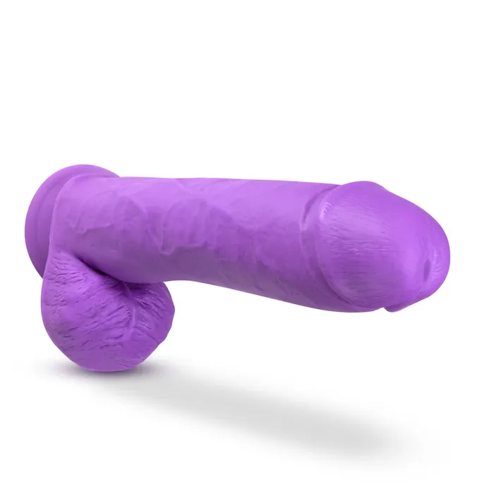Blush Dildos Neo Elite By Blush Neon Purple 115Inch Long Dildo Made with Purio Silicone SensaFeel Dual Density Realistic Technology