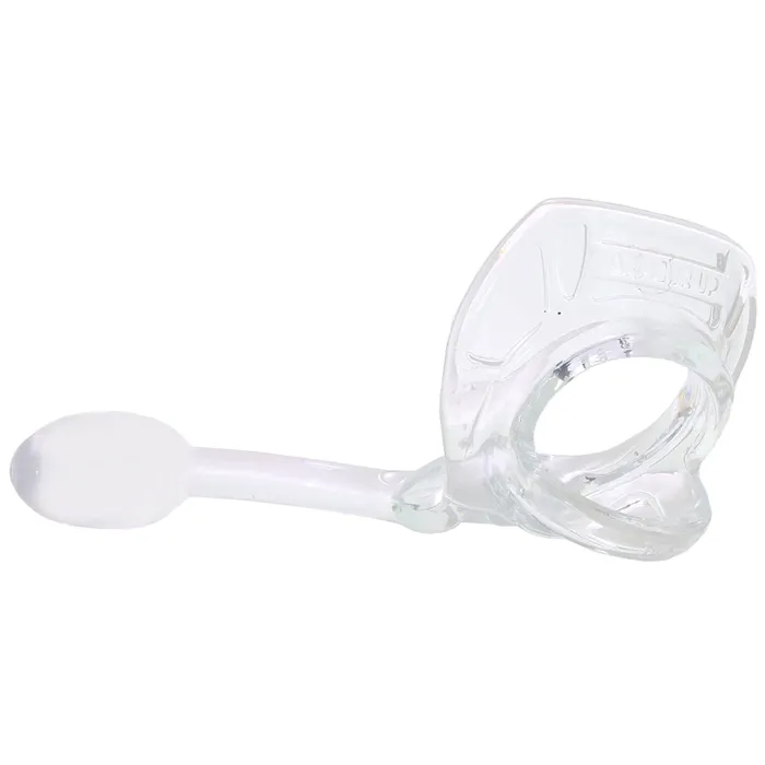 Small Armour Tug Lock Prostate Stimulator in Clear Perfect Fit Anal