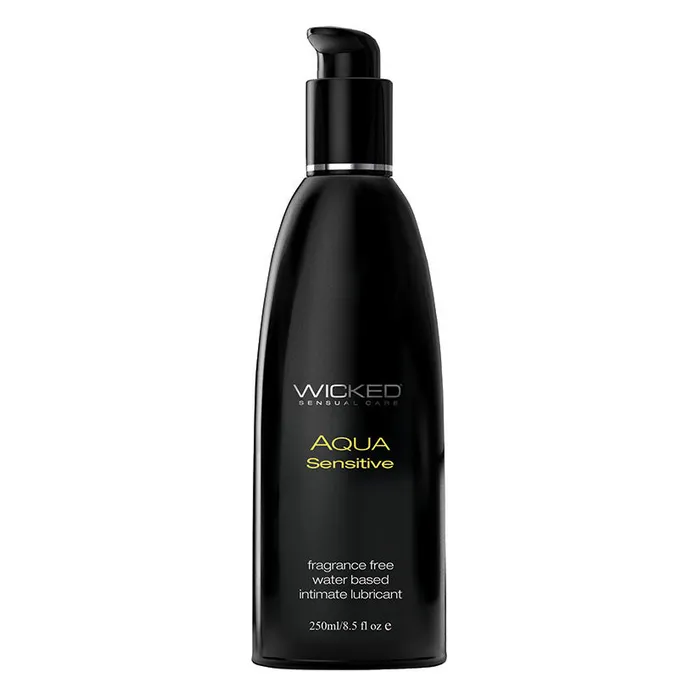 Vibrators Wicked Aqua Sensitive Waterbased Hypoallergenic Lube 8oz WICKED SENSUAL