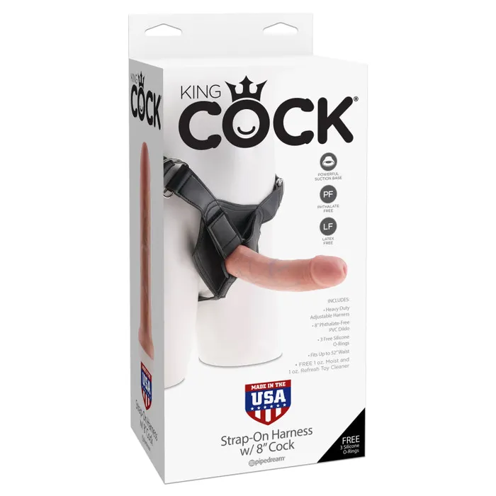 Female Sex Toys Pipedream King Cock Strap on Harness With 8 Inch Cock Flesh Female Sex Toys Pipedream King Cock Strap on Harness With 8 Inch Cock Flesh