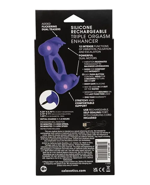 Female Sex Toys Silicone Rechargeable Triple Orgasm Enhancer CalExotics