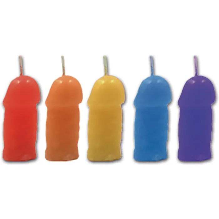 Rainbow Pecker Party Candles 5 Pack Hott Products Anal