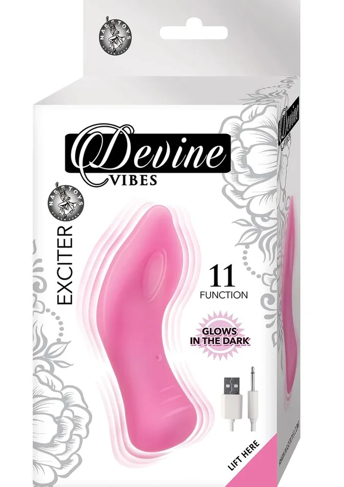 Devine Vibes Exciter Rechargeable Silicone Glow In The Dark Vibrator Devine Female Sex Toys