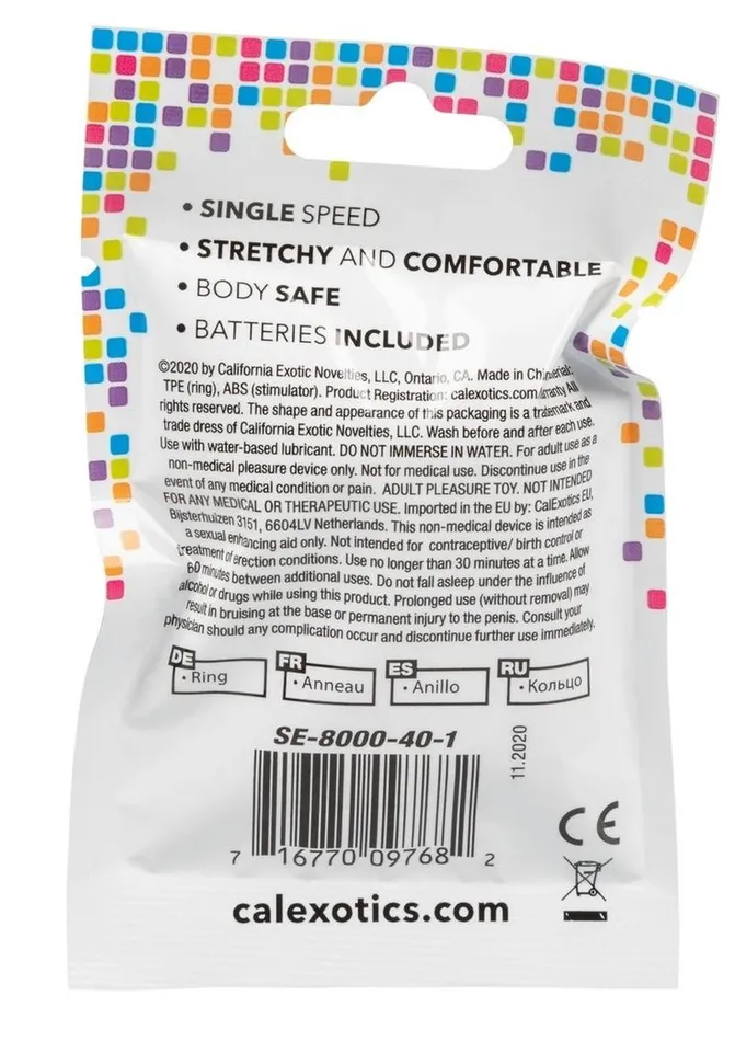 Fun Packs Male Sex Toys Foil Pack Vibrating Cock Ring