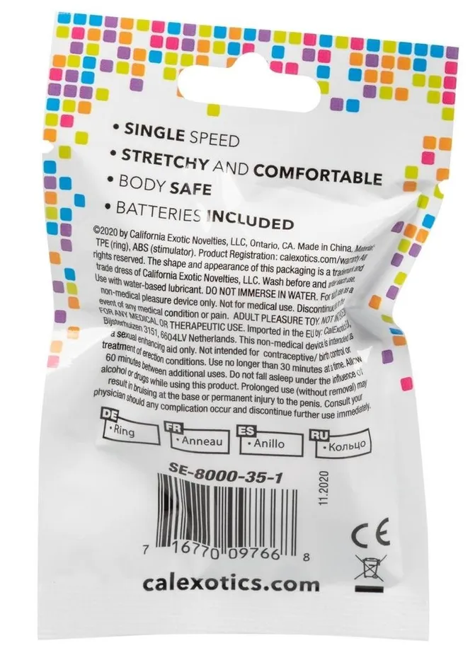 Fun Packs Male Sex Toys Foil Pack Vibrating Cock Ring