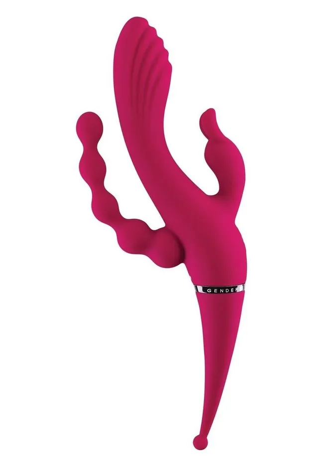 Gender X Female Sex Toys Gender X Four By Four Rechargeable Silicone Quadruple Stimulating Vibrator