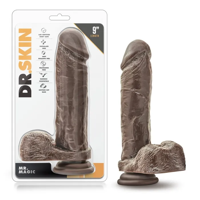 Dr Skin Mr Magic 9 Inch Dildo Chocolate Blush Novelties Dildos Dr Skin Mr Magic 9 Inch Dildo Chocolate Blush Novelties Dildos