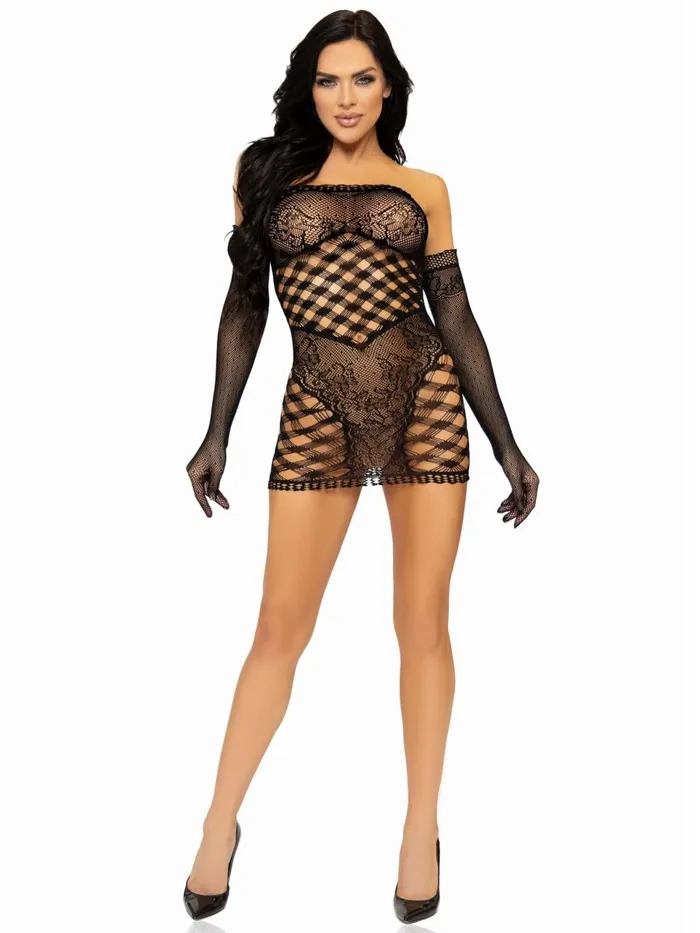 Male Sex Toys 2 Pc Hardcore Net Tube Dress With Gloves One Size Leg Avenue Male Sex Toys 2 Pc Hardcore Net Tube Dress With Gloves One Size Leg Avenue
