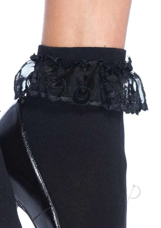 Anklet Wlace Ruffle Os Black Leg Avenue Anal Anklet Wlace Ruffle Os Black Leg Avenue Anal