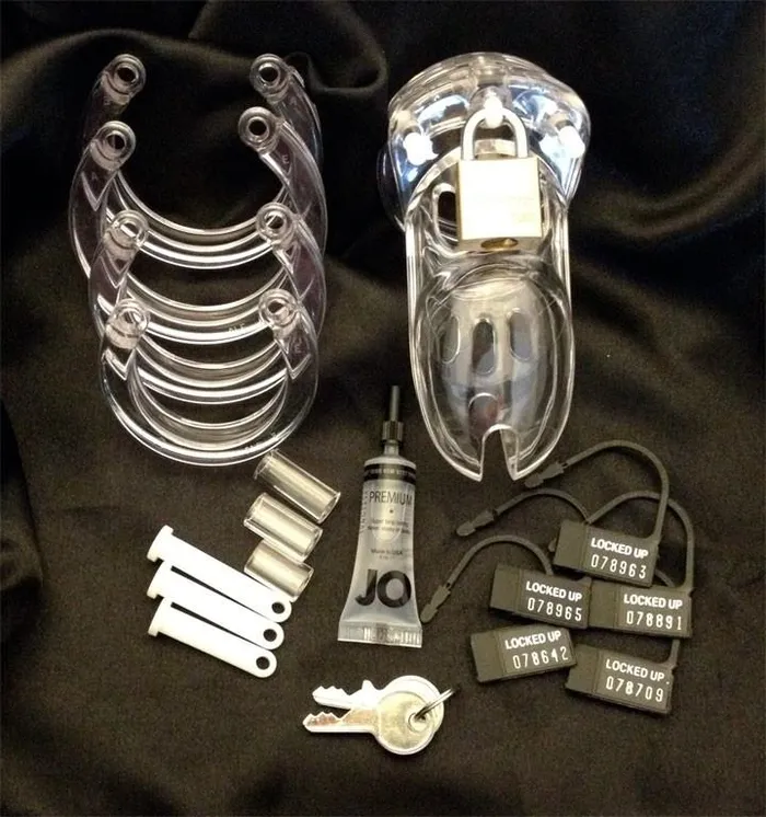 California Exotics Chastity Clear Small 2 12 Cock Cage Male Sex Toys