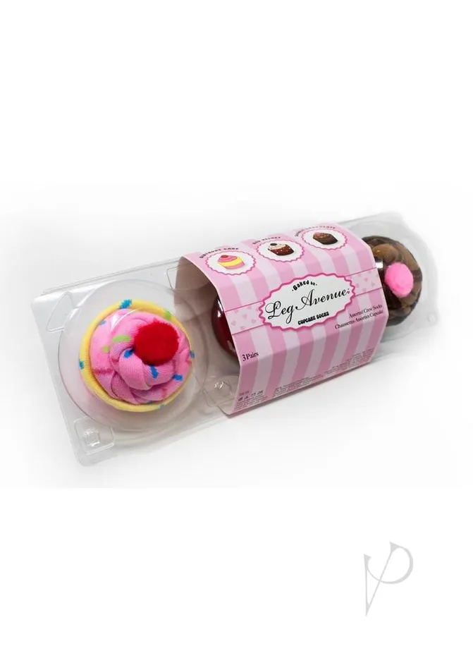 Cupcake Socks Sets 3pk Multicolor Leg Avenue Vibrators