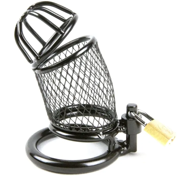 Dildos fetishtoyboxcom THE COCK SHREDDER BLACK STEEL CHASTITY DEVICE