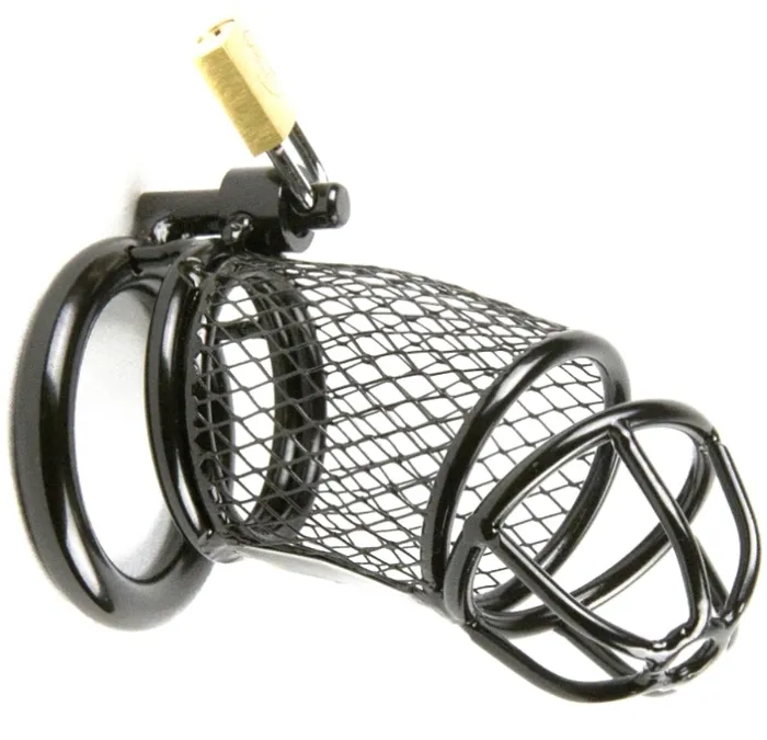 Dildos fetishtoyboxcom THE COCK SHREDDER BLACK STEEL CHASTITY DEVICE