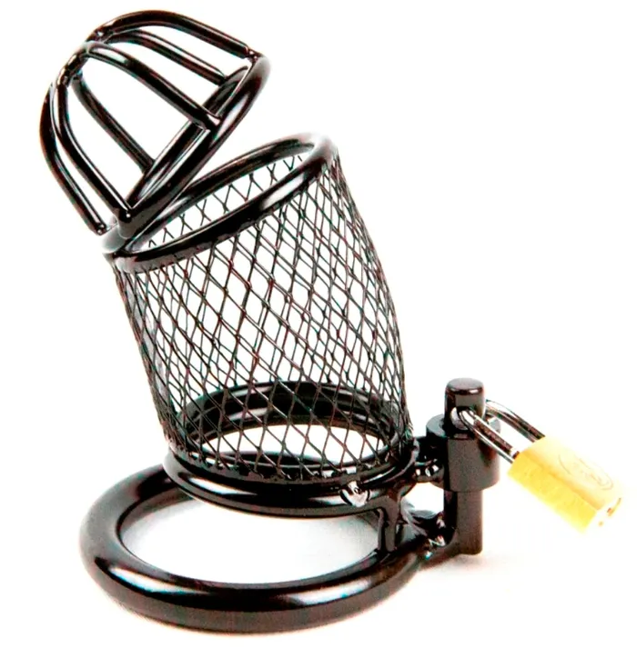 Dildos fetishtoyboxcom THE COCK SHREDDER BLACK STEEL CHASTITY DEVICE