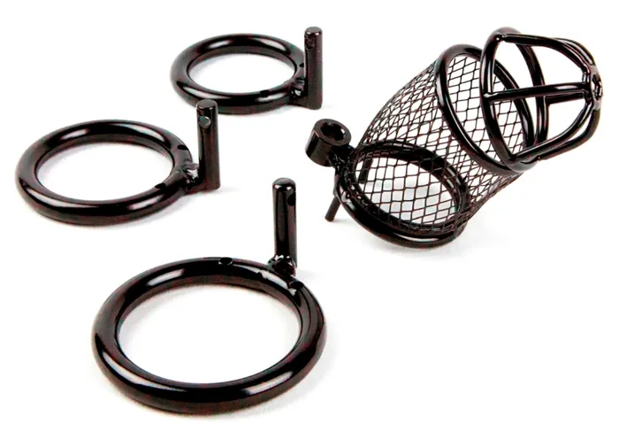 Dildos fetishtoyboxcom THE COCK SHREDDER BLACK STEEL CHASTITY DEVICE