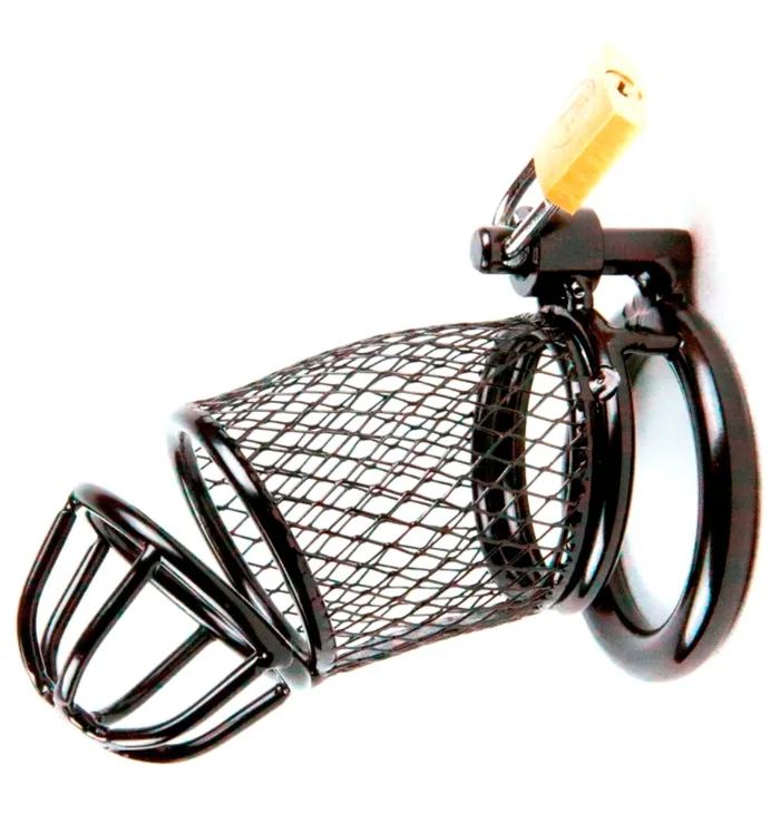 Dildos fetishtoyboxcom THE COCK SHREDDER BLACK STEEL CHASTITY DEVICE
