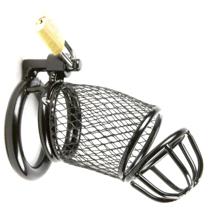 Dildos fetishtoyboxcom THE COCK SHREDDER BLACK STEEL CHASTITY DEVICE
