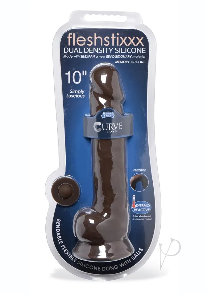 Dildos FleshStixxx Fleshstixxx Dual Dense Wballs 10 Choco