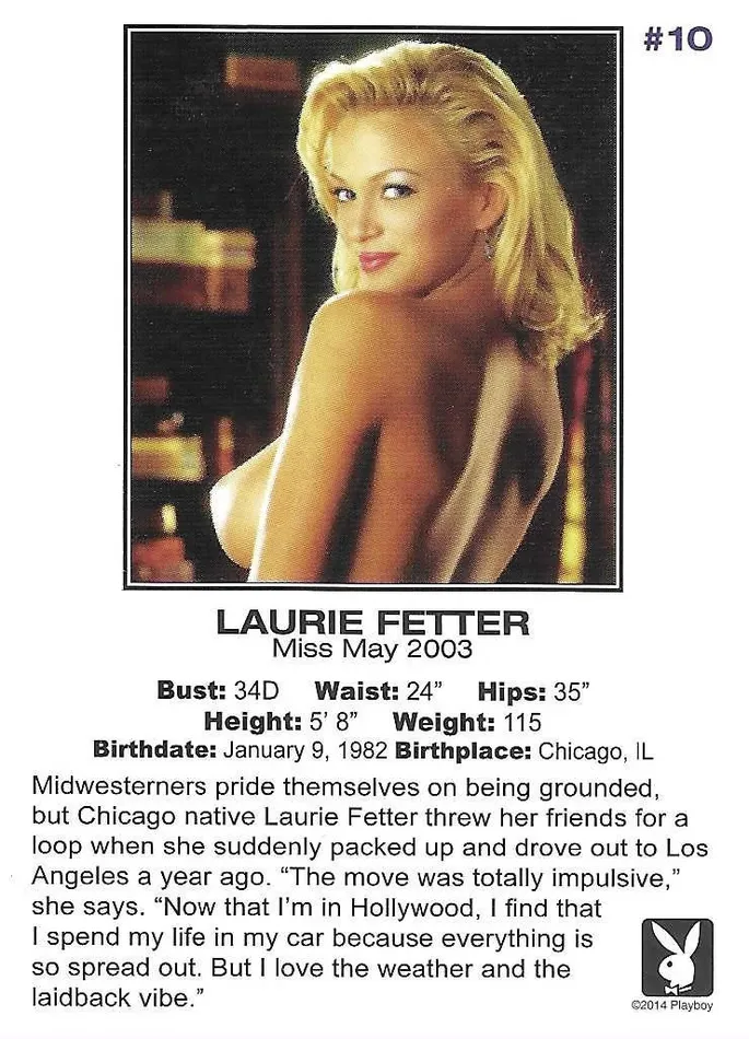 Female Sex Toys Greenthunderbirds Cards Playboy Centerfold Collector Cards 2003 Thru 2005 10 Laurie Fetter