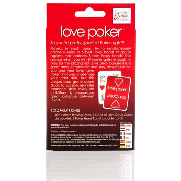 Games California Exotics Couples Love Poker Game