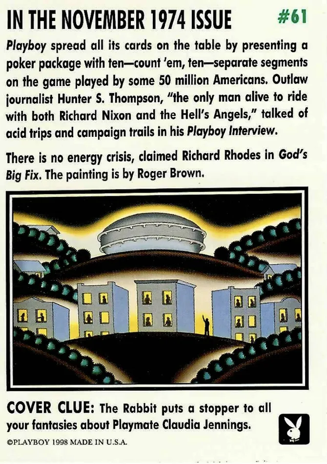 Greenthunderbirds Cards Couples Playboy November Edition 61 Playboy Cover