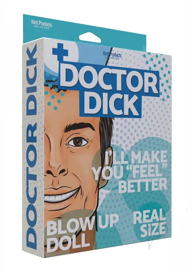 Hott Products Dr Dick Blow Up Party Doll Vanilla Male Sex Toys