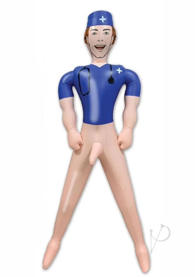 Hott Products Dr Dick Blow Up Party Doll Vanilla Male Sex Toys