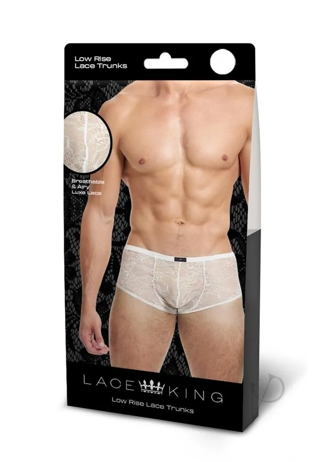 Lace King Lace Trunks Sm Wht Lace King Vibrators