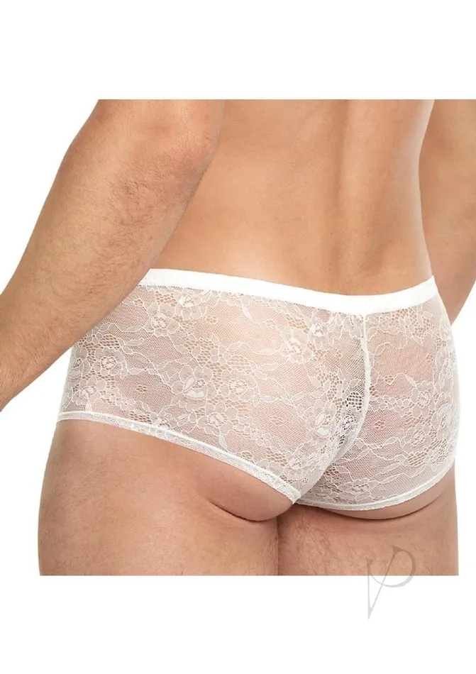 Lace King Lace Trunks Sm Wht Lace King Vibrators