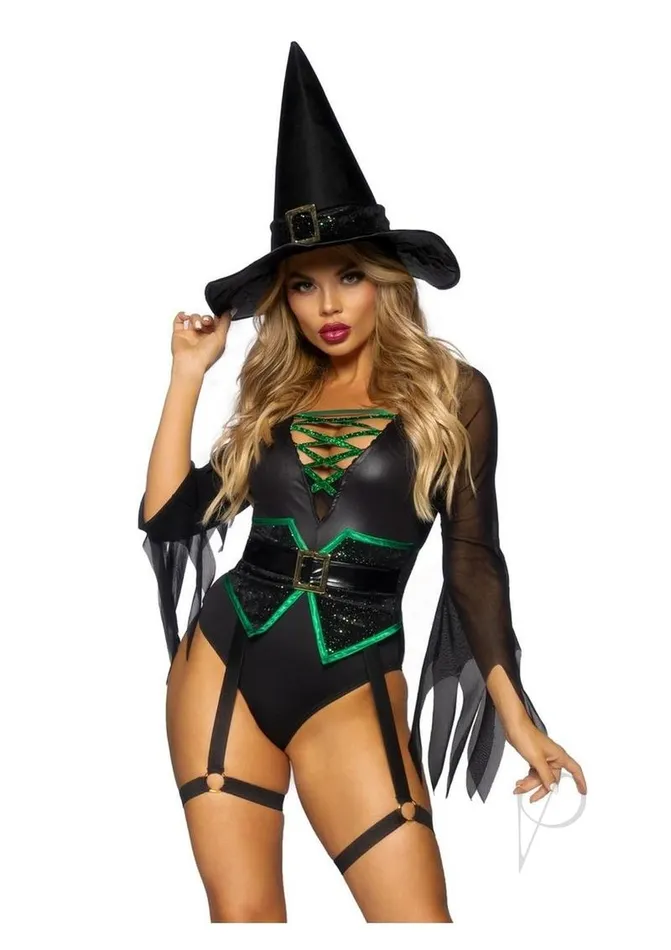 Leg Avenue Anal Broomstick Babe 2pc Lg Black
