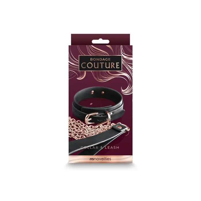 Anal NS Novelties NS Novelties Bondage Couture Black Collar Leash