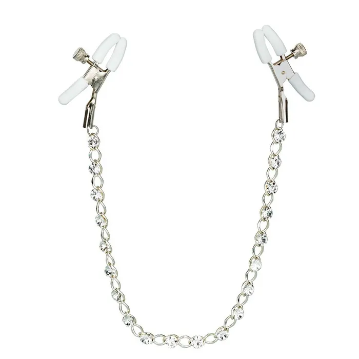 CALIFORNIA EXOTIC NOVELTIES Nipple Play Crystal Chain Nipple Clamps Couples