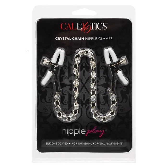 CALIFORNIA EXOTIC NOVELTIES Nipple Play Crystal Chain Nipple Clamps Couples