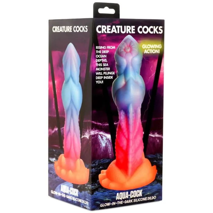 Creature Cocks Creature Cocks AquaCock GlowInTheDark Silicone Dildo Dildos