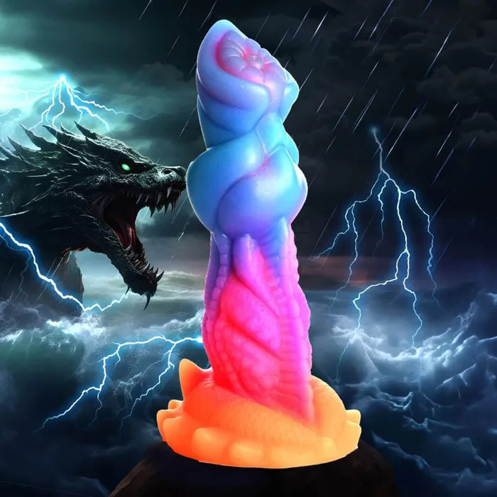 Creature Cocks Creature Cocks AquaCock GlowInTheDark Silicone Dildo Dildos