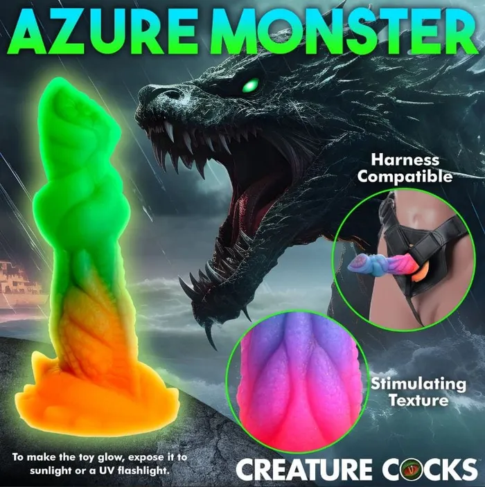 Creature Cocks Creature Cocks AquaCock GlowInTheDark Silicone Dildo Dildos