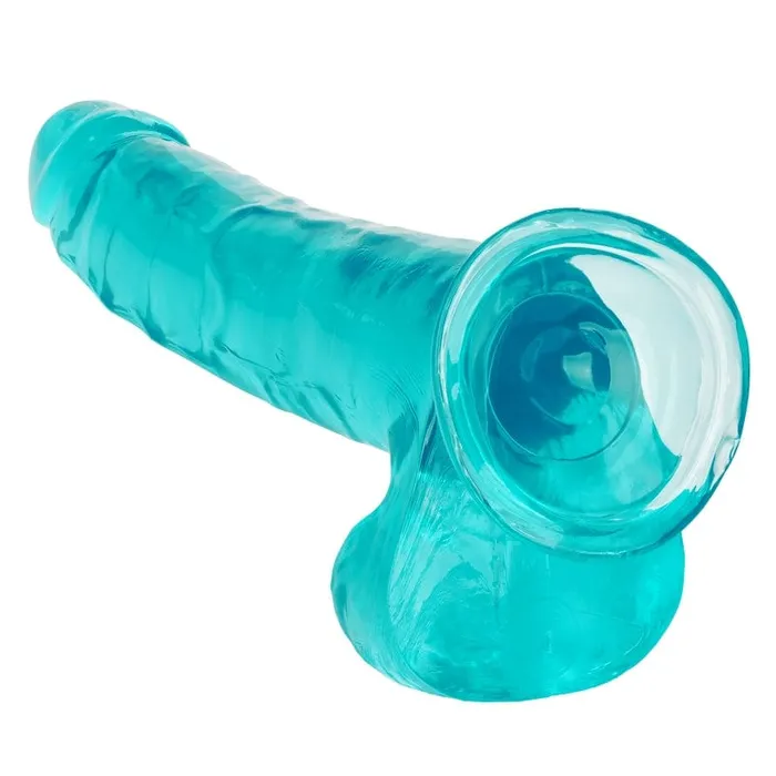 Dildos CALEXOTICS Calexotics Queen 10 Teal Jelly Dildo