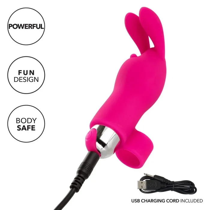 Vibrators CALEXOTICS Calexotics Intimate Play Rechargeable Finger Bunny Pink
