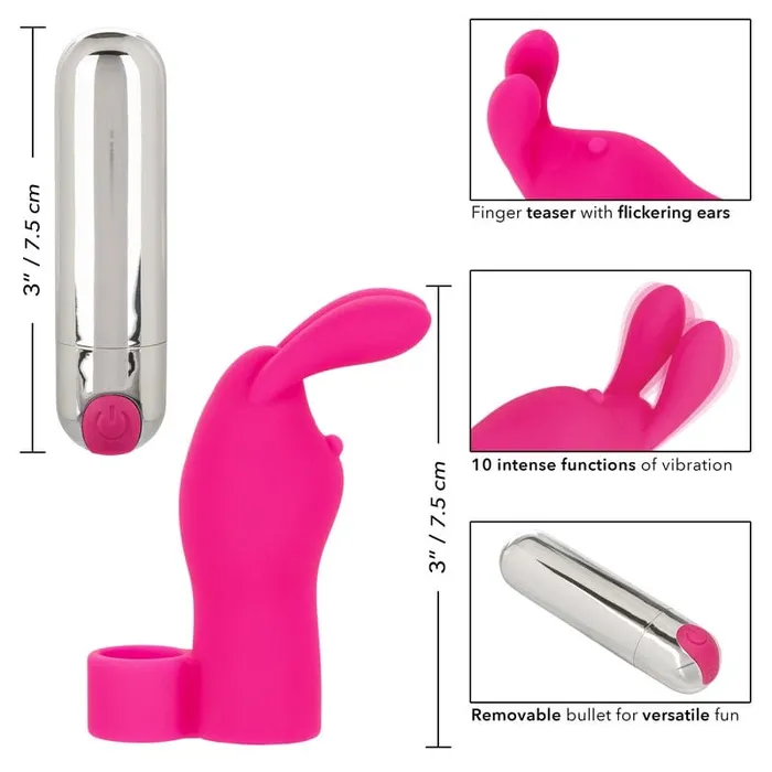 Vibrators CALEXOTICS Calexotics Intimate Play Rechargeable Finger Bunny Pink