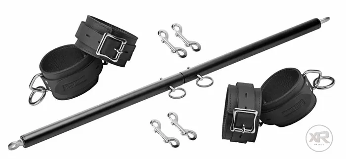 Anal Master Series Black Doggy Style Spreader Bar Kit