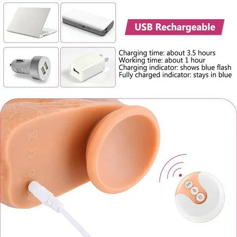 Lusty Age Female Sex Toys 4 IN 1 Clitoral Stimulation Suction Cup Realistic Dildo