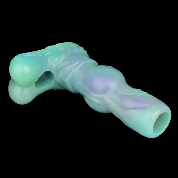Male Sex Toys Luminous Silicone Knotted Penis Sleeve Xinghaoya