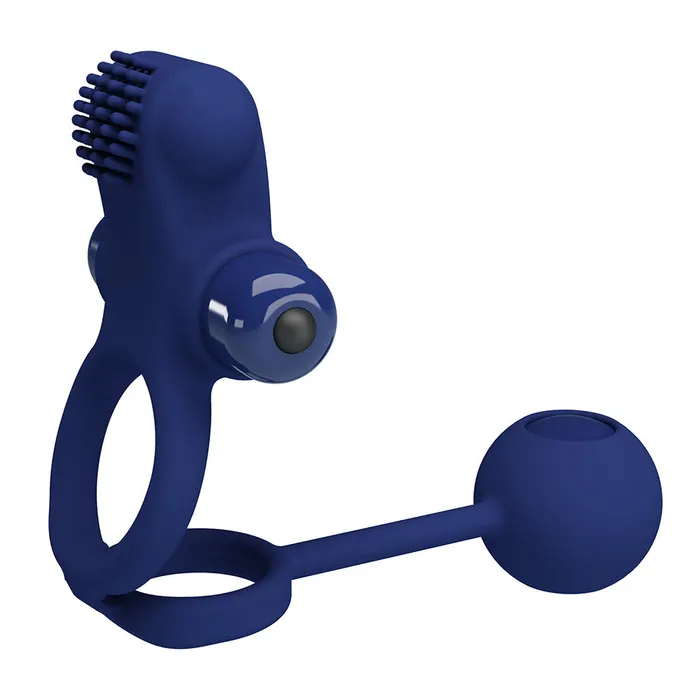 Male Sex Toys Pretty Love Pretty Love Remington Vibrating Cock Ball Ring With Anal Weight