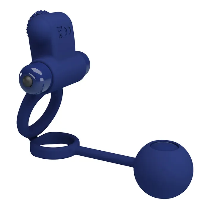 Male Sex Toys Pretty Love Pretty Love Remington Vibrating Cock Ball Ring With Anal Weight
